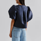 By Malina - Cleo Blouse, mørke blå