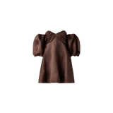 By Malina - Val mini dress Off-the-shoulder mini dress, Chocolate