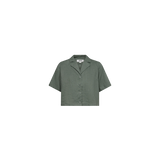 IVY-Karmey SS Linen Shirt - Dusty Steel Green