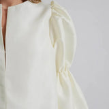 By Malina - Zoey pouf sleeve blouse, vanilla