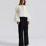 By Malina - Zoey pouf sleeve blouse, vanilla