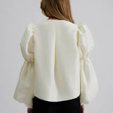 By Malina - Zoey pouf sleeve blouse, vanilla
