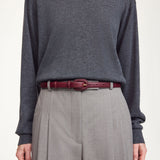 By Malene Birger - Salio leather belt, cabernet