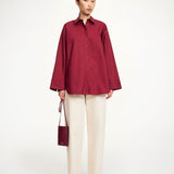 By Malene Birger - Derris organic cotton shirt, cabernet