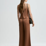 By Malene Birger - Pasca satin top, Latte Brown