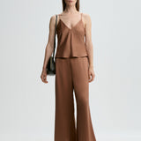 By Malene Birger - Pasca satin top, Latte Brown