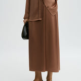 By Malene Birger - Pacia satin maxi skirt, Latte Brown