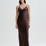 By Malene Birger - Pascale Silk maxi dress, Aubergine
