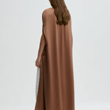 By Malene Birger - Dallie satin maxi cape, Latte Brown