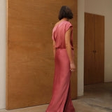 Dante6 - Epic oﬀ-shoulder satin maxi dress