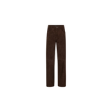DEPECHE - Cat suede pants, dusty brown