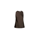 Neo Noir - Celina Heavy sateen top - Dark brown