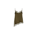 Dante6 - Dawna bold satin lace camisole, Olive green