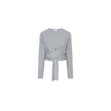 Dante6 - Benyo knitted wrap top, grå