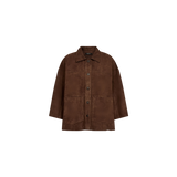 Depeche - Tonja oversize suede shirt, Wood
