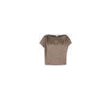 Dante6 - Roam drapey satin cropped top, brun