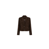 DEPECHE - Savanna suede blazer - Dusty brown