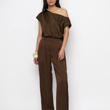 Dante6 - Drapey cropped top, brun