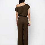 Dante6 - Drapey cropped top, brun