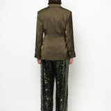 Dante6 - Saluz sequin pants, Olive green