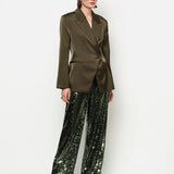 Dante6 - Saluz sequin pants, Olive green