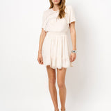 Dante6 - Geroux boho mini dress, Butter Cream