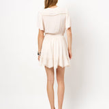 Dante6 - Geroux boho mini dress, Butter Cream