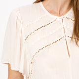 Dante6 - Geroux boho mini dress, Butter Cream