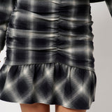 Dante6 - Krissy check pleated mini skirt