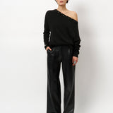 Dante6 - Mayu off-shoulder sweater, sort