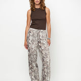 Dante6 - Ido snake printed wide-leg pants