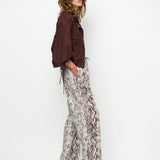 Dante6 - Ido snake printed wide-leg pants