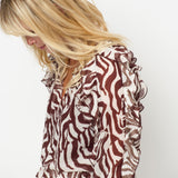 Dante6 - Zaliyah boho chiffon printed top