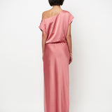 Dante6 - Epic oﬀ-shoulder satin maxi dress