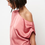 Dante6 - Epic oﬀ-shoulder satin maxi dress