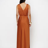 Dante6 - Marcia satin maxi dress, Orange