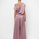 Dante6 - Roam draperet satin cropped top, Mauve