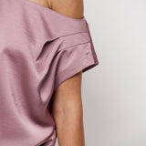 Dante6 - Roam draperet satin cropped top, Mauve