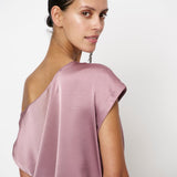 Dante6 - Roam draperet satin cropped top, Mauve