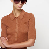 Dante6 - Fayza metallic knit polo