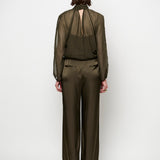 Dante6 - Sonia boho sleeve detail blouse, Olive green