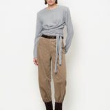 Dante6 - Benyo knitted wrap top, grå