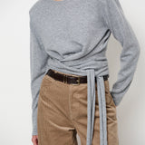Dante6 - Benyo knitted wrap top, grå