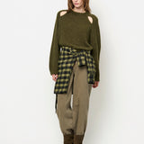 Dante6 - Kyoto strik, Olive green
