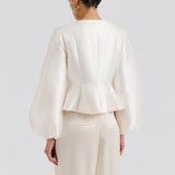 By Malina - Vendela blouse, Ivory