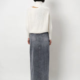 Dante6 - Feral denim maxi skirt, Hazelnut