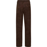 DEPECHE - Cat suede pants, dusty brown