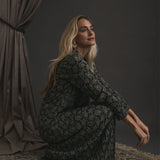 Heartmade - Hisana dress, Forest green print