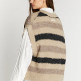 Heartmade - Kalea knit cardigan - Melange stipe