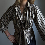 KARMAMIA - Lee shirt - Tan stripe